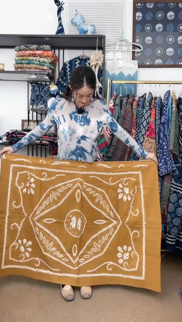 【闪购商品】古法冷染白族扎染手工裹裙90cm