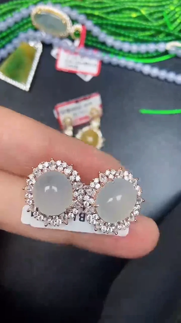 银S925镶嵌戒指翡翠4100