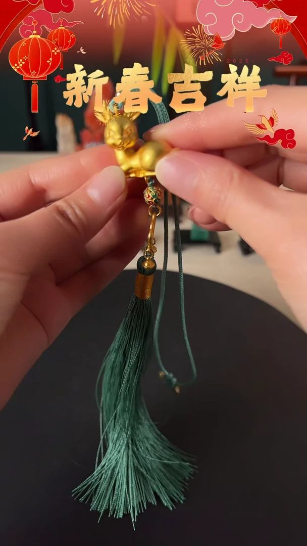 【闪购商品】寿山石印石鹿挂件车挂