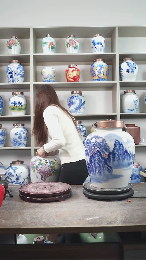 泥塑20斤手绘山水福利款