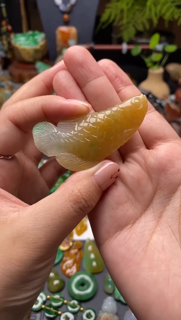 吊坠(不含链)未镶嵌翡翠鱼
