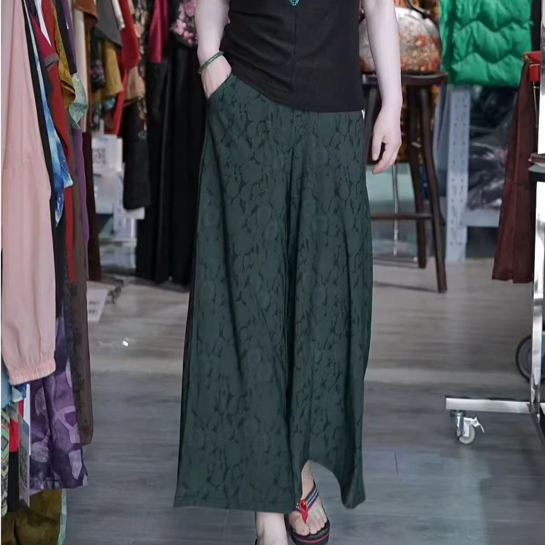 春夏季新款复古显瘦高级感裤裙女百搭长裤