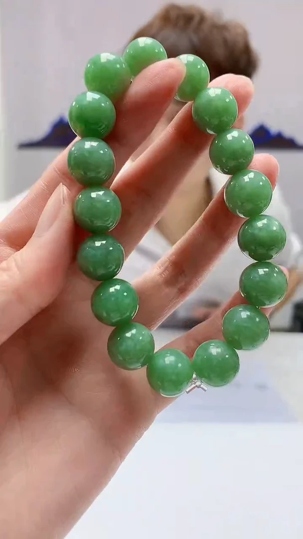 【闪购商品】定制翡翠未镶嵌4868zm-毛货手串70