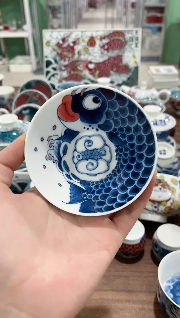 拙明院（微瑕价格）斗笠杯（天青色）昨明款