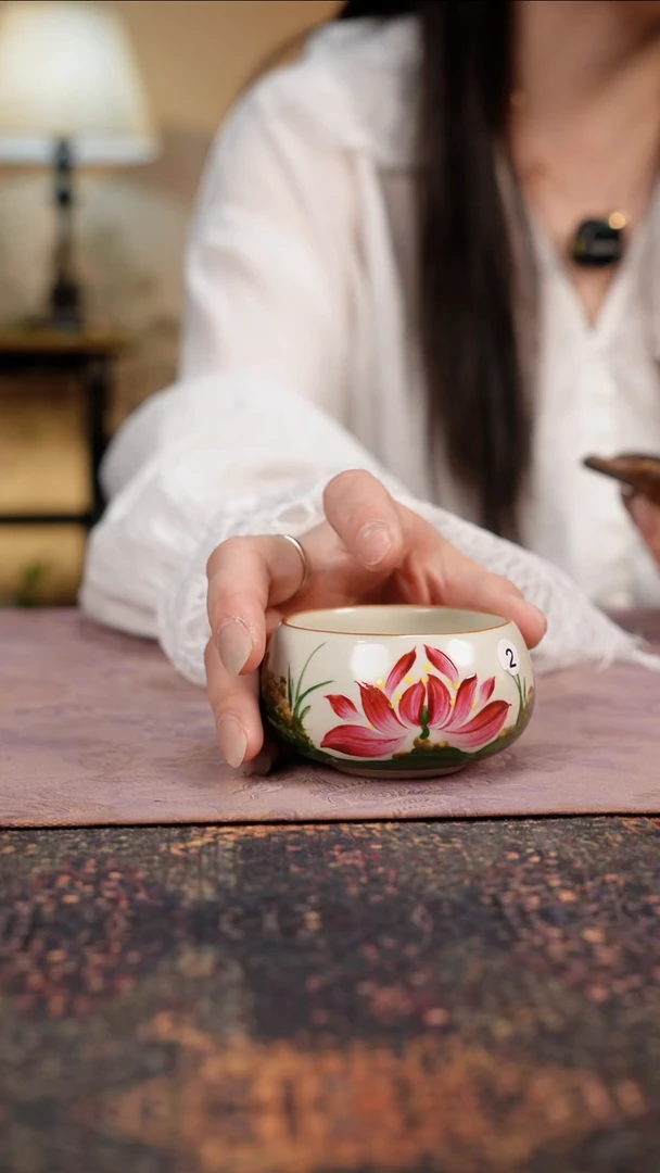 杯景德镇陶瓷杯碗柴烧多人