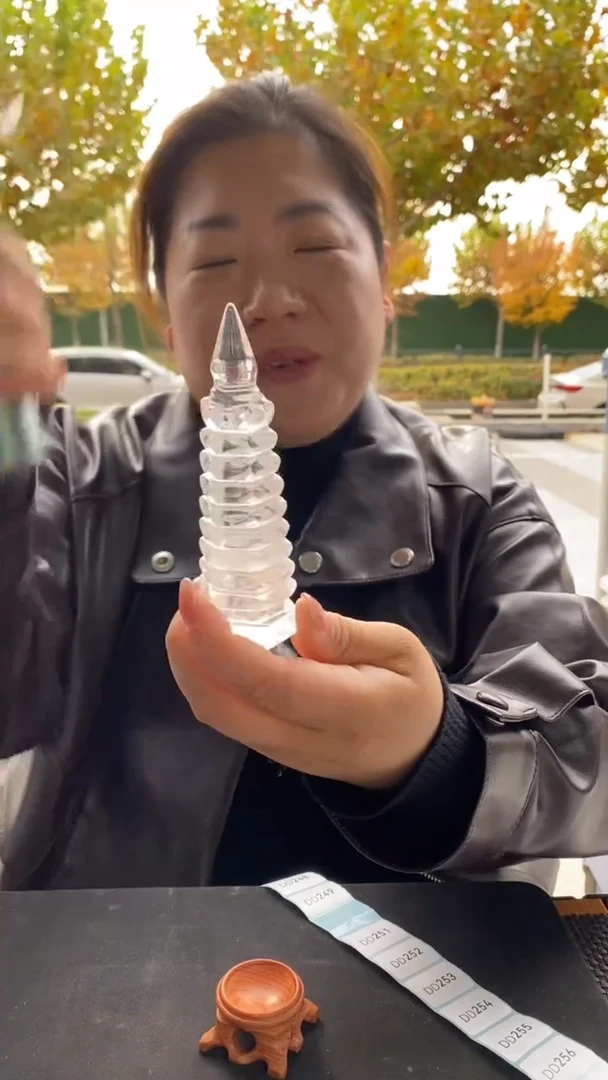 未镶嵌珠宝半成品水晶白水晶文昌塔D244