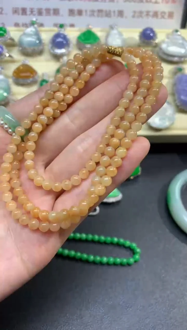 翡翠未镶嵌项链珠链|800+80