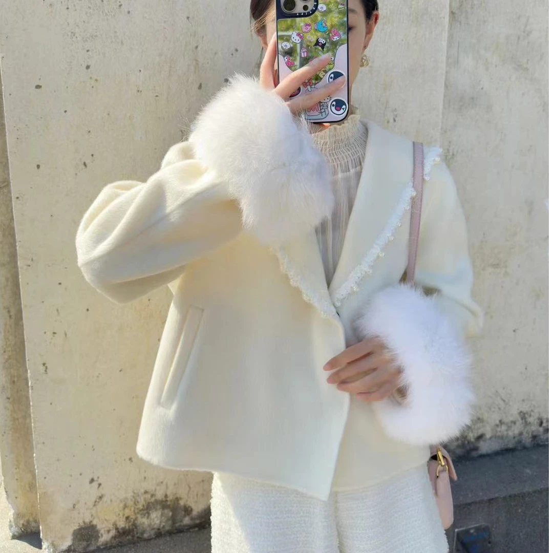 【薇哥内部自营】冬季羊绒短款外套-24022