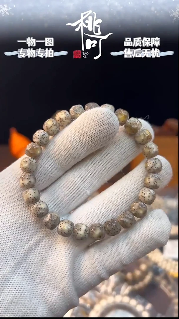 手串星月菩提K***️稀星9改精工无相 海南原生态石玉料同枝果