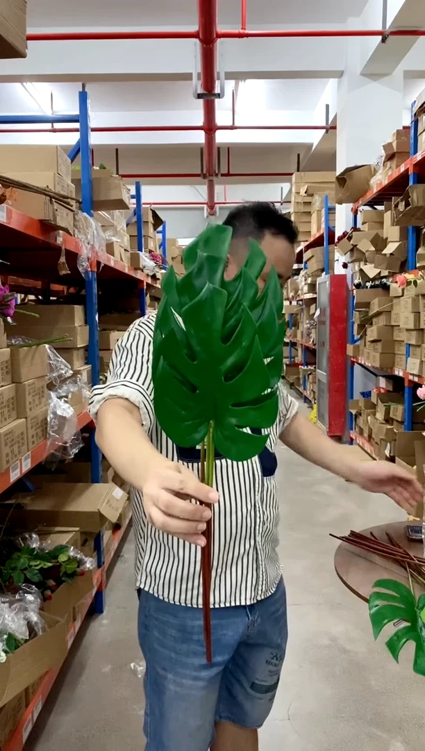 仿真花绿植龟背叶3枝