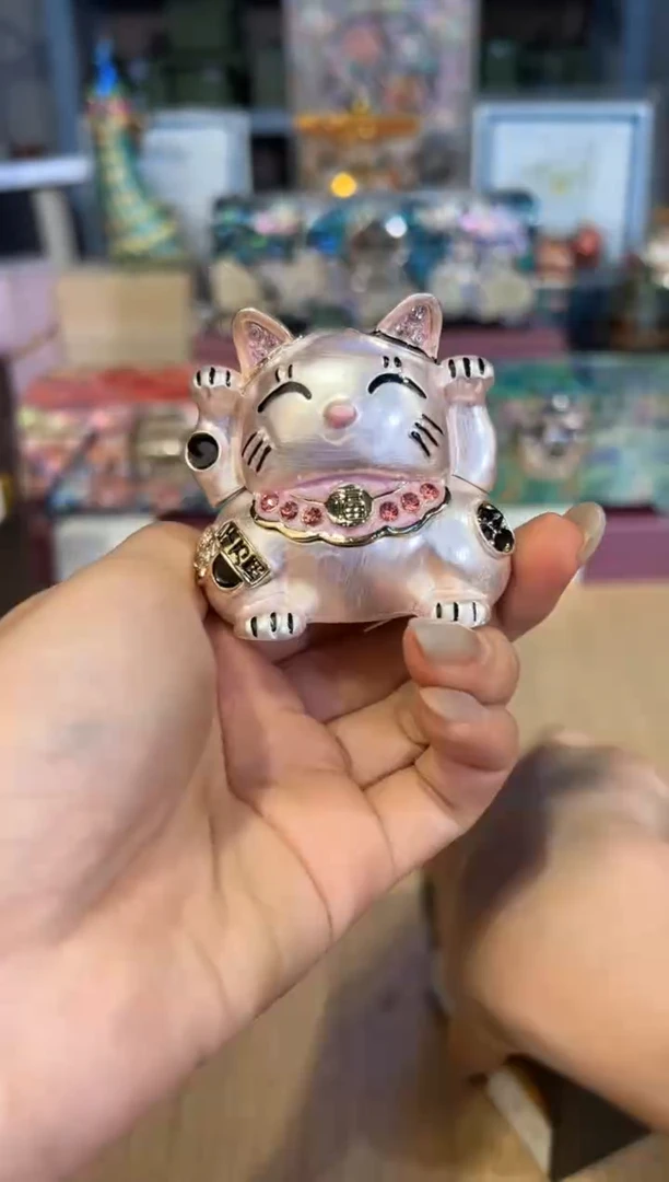 【闪购商品】杯348银粉小号招财猫