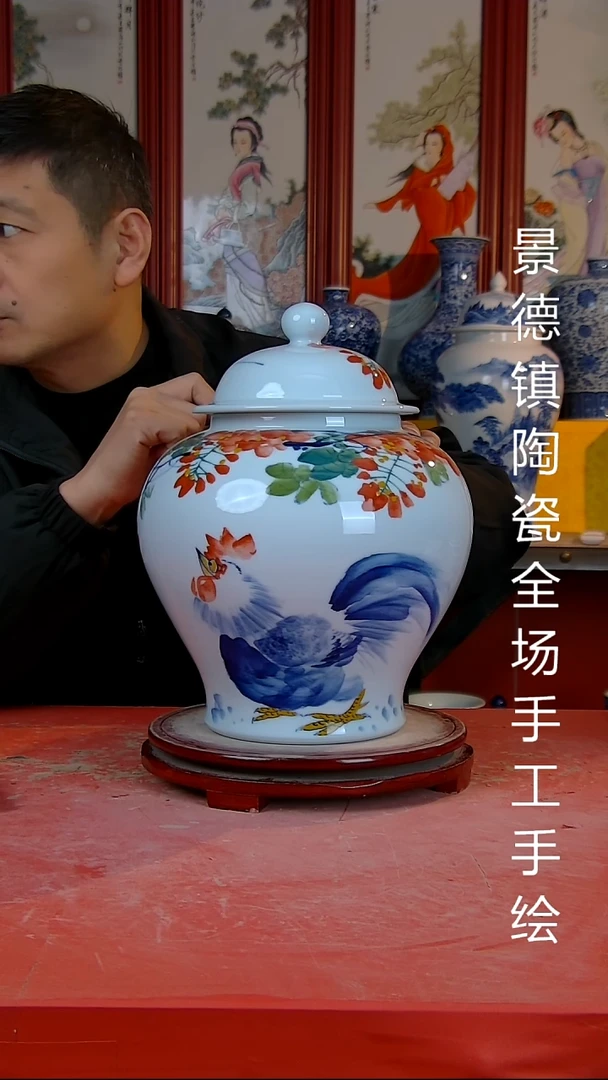 摆件景德镇陶瓷 全场手工手绘