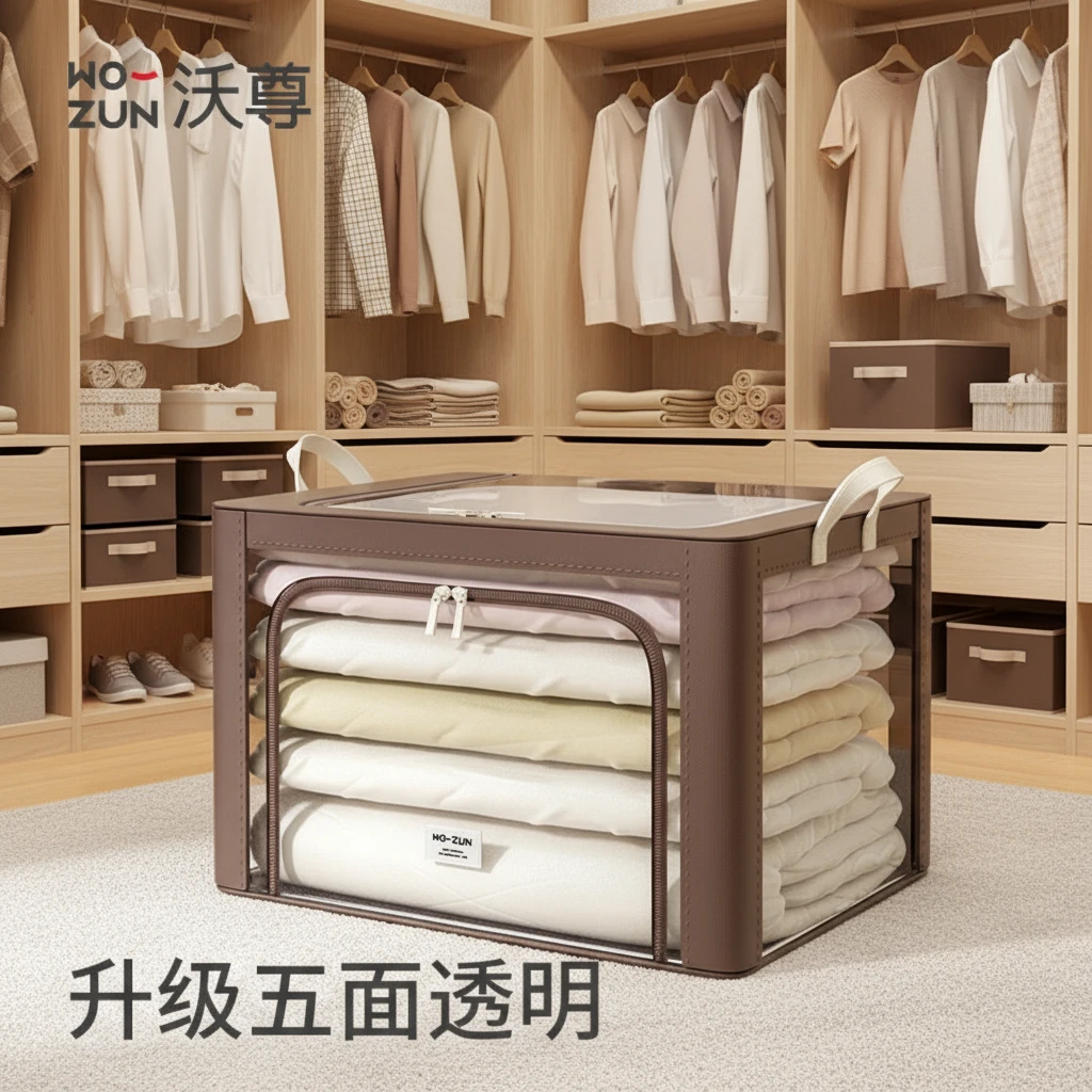 衣服收纳箱家用被子透明袋衣柜衣物整理盒四件套换季衣服收纳神器