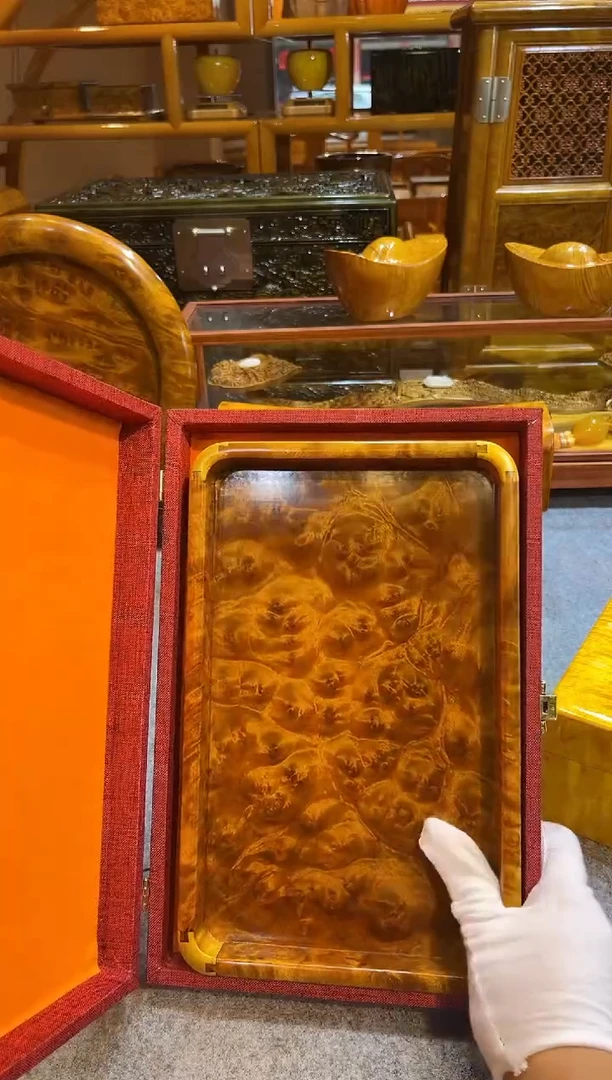 黄金色留疤茶盘27*17*3