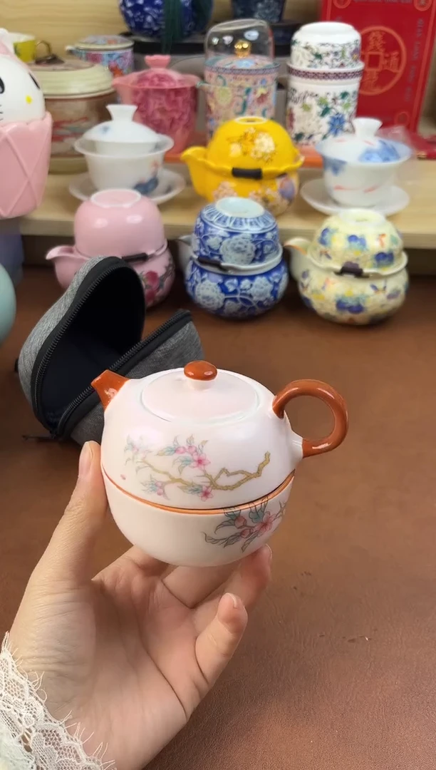 陶陶瓷茶具摆件旅行套组