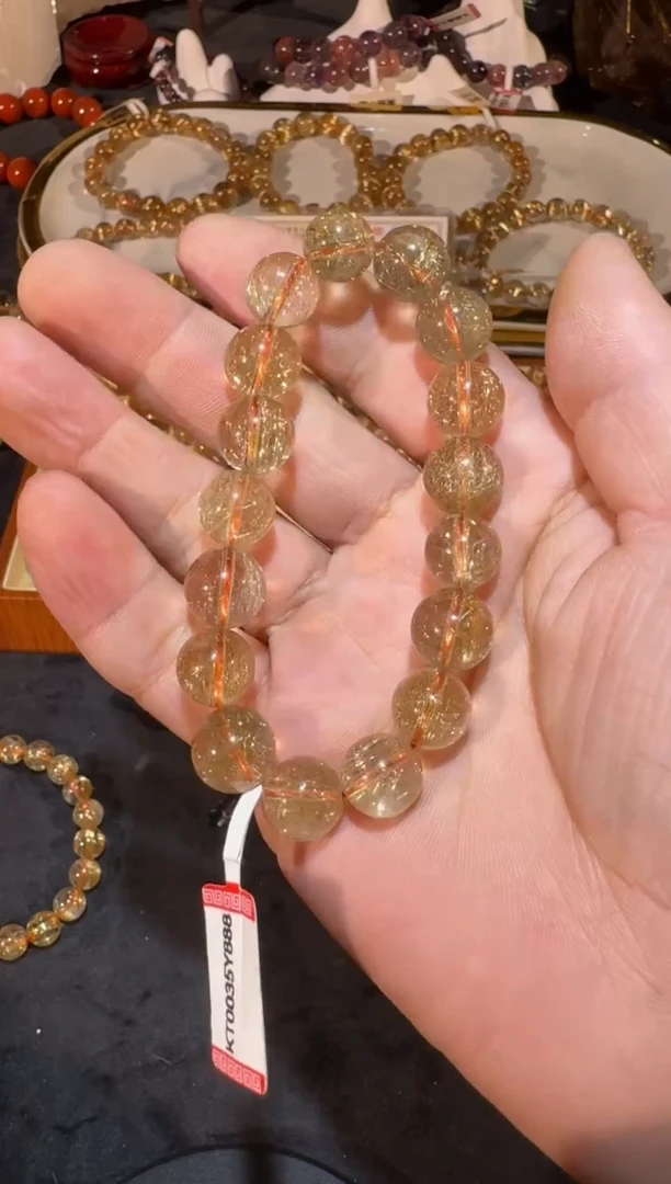未镶嵌手串发晶SJ-134金发晶