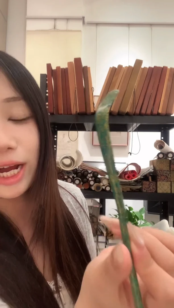 书法j 茶叶勺子 绿漆