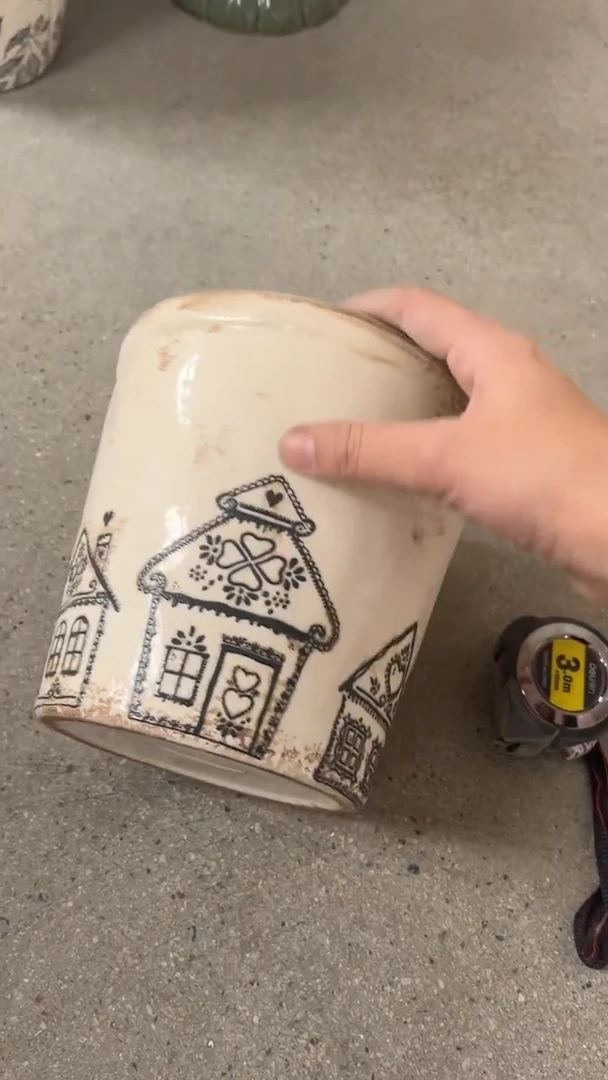 【闪购商品】陶瓷花盆高度16cm内口15cm