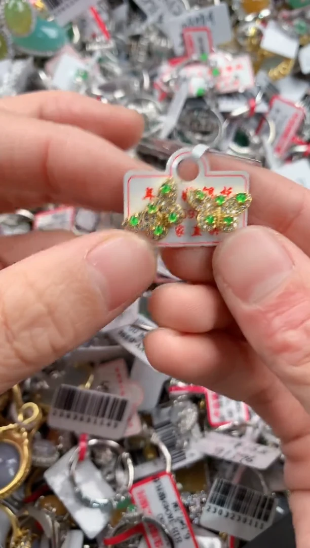 银S925镶嵌戒指翡翠777   5