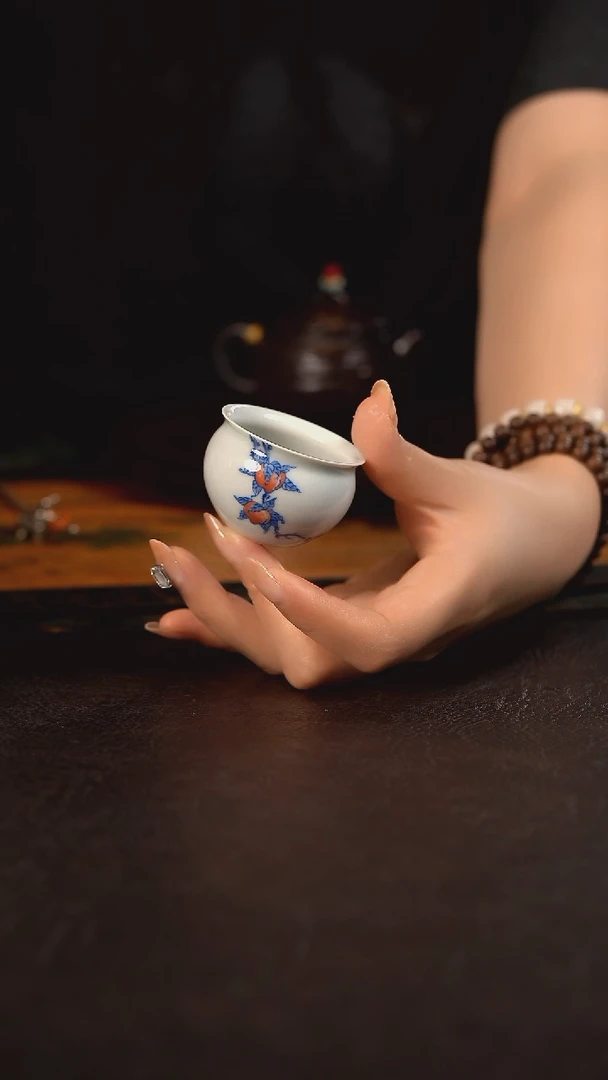 杯聚澜堂桃子小缸杯
