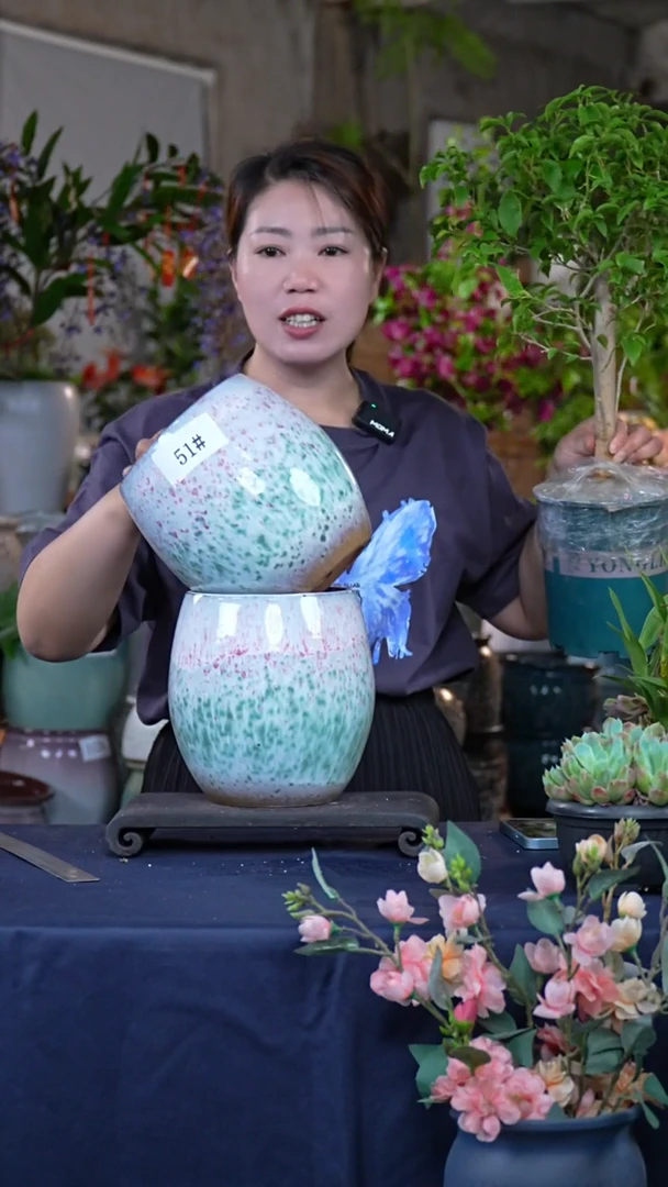 微瑕紫砂花盆高20口16