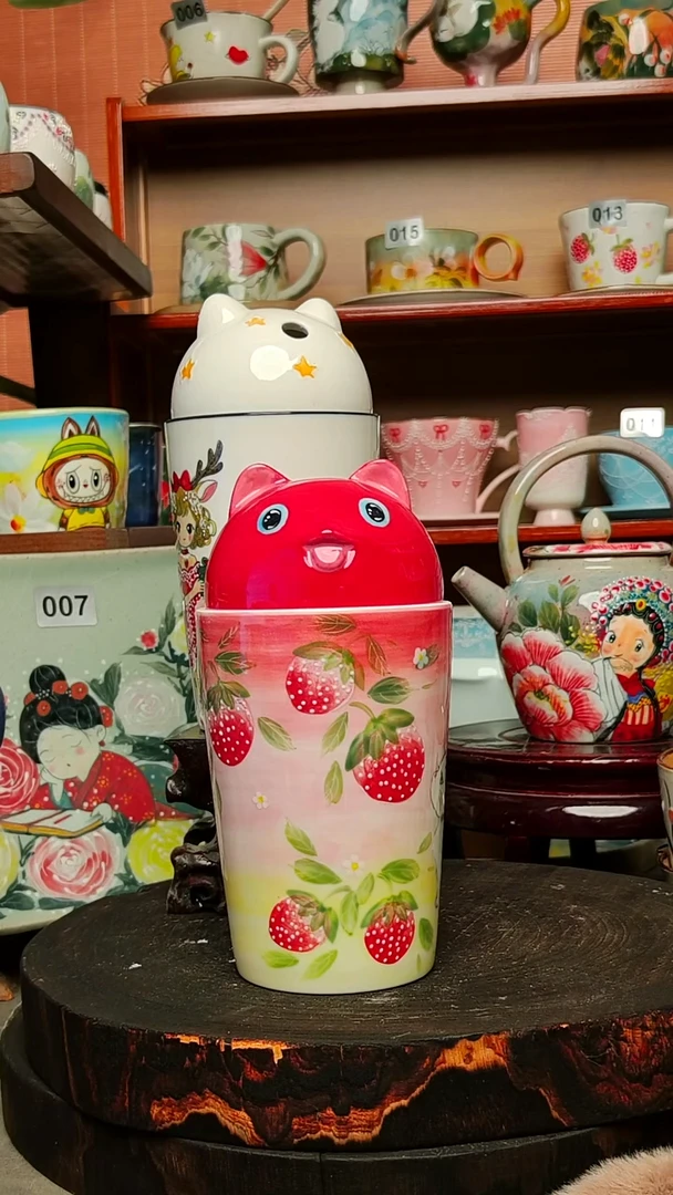 摆件陶景德镇手绘创意陶瓷有瑕