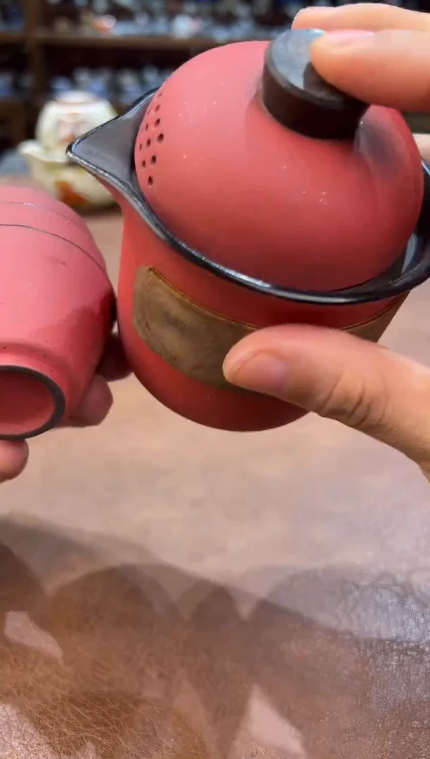 真的很便宜超好看会开片的旅行茶具