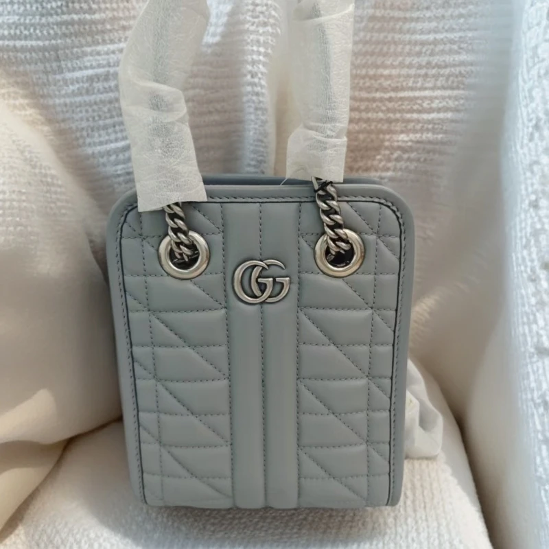 99新 GUCCI/古驰 蓝色mini单肩包 1756 3309