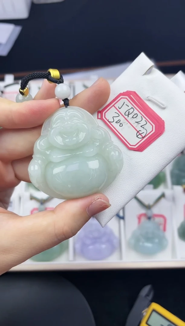 翡翠未镶嵌吊坠(不含链)孤品5Q022细油冰大佛+送同款绳子