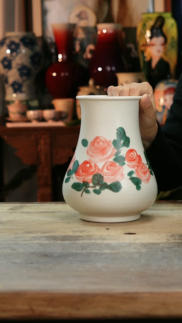 【闪购商品】瓷片景德镇纯手工釉下彩精品花瓶