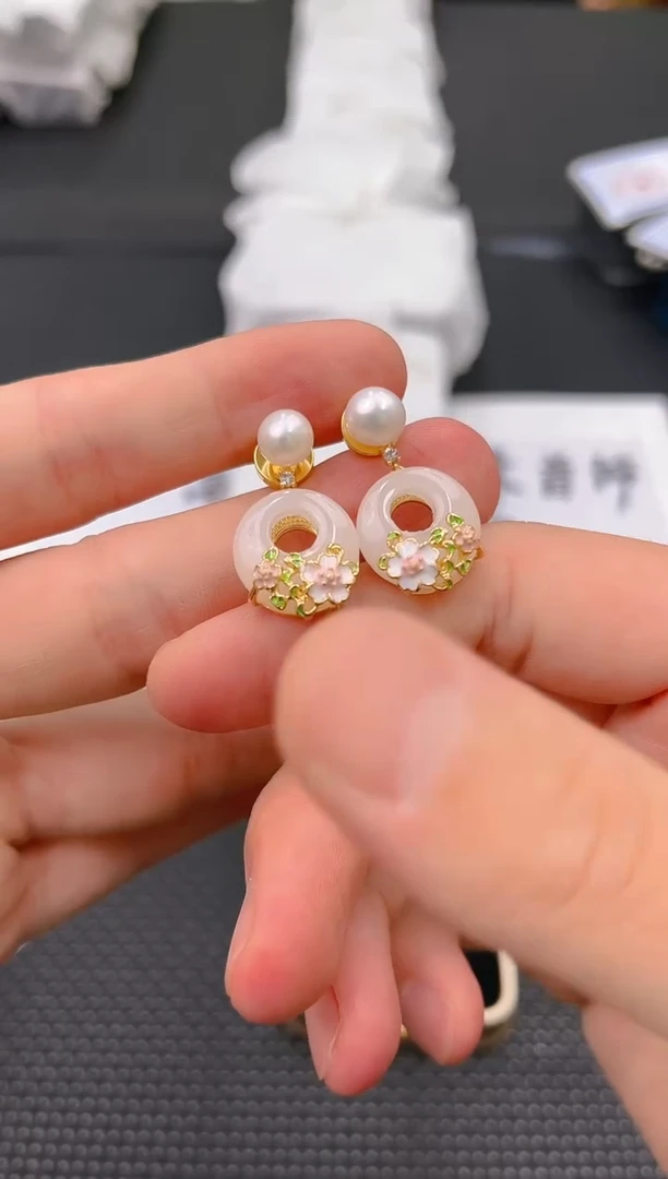 未镶嵌淡水珍珠耳饰ed1160