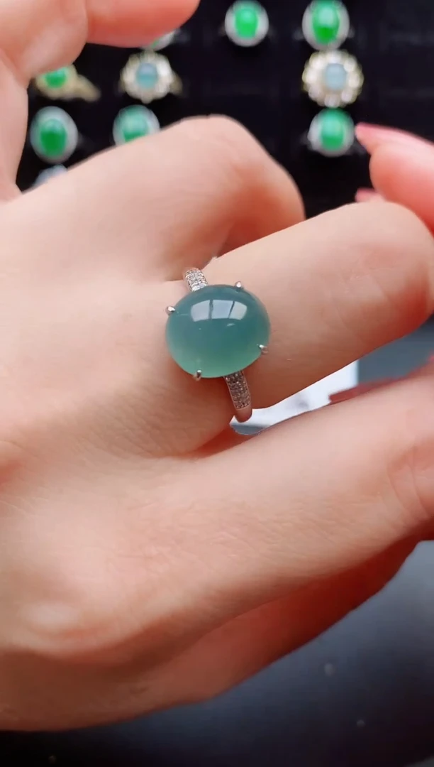 【闪购商品】翡翠戒指银S925镶嵌50850