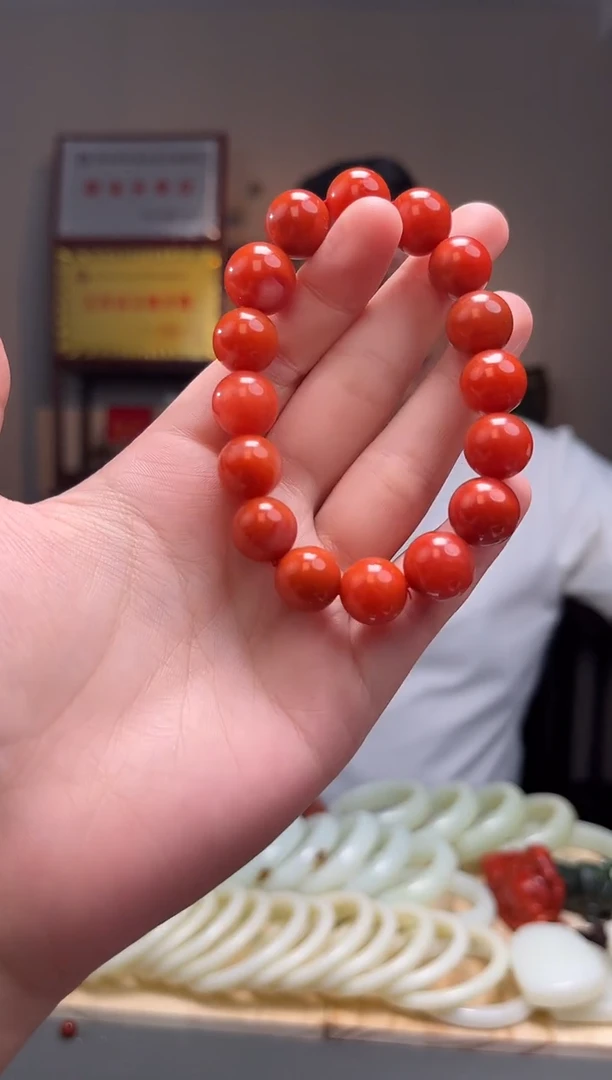 颈饰未镶嵌南红玛瑙手串12