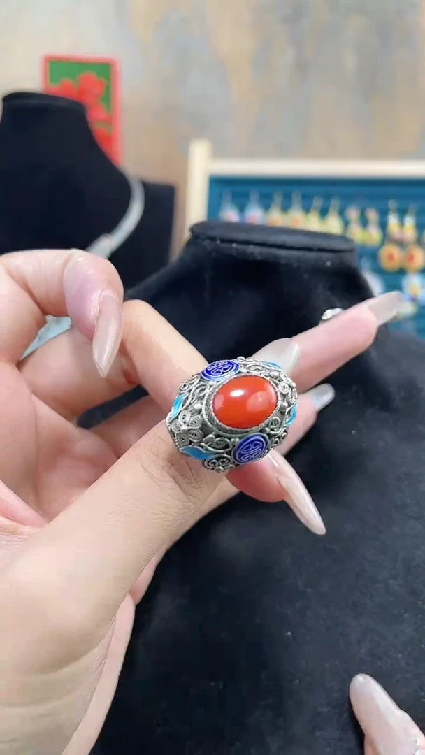 非遗手工花丝镶嵌戒指