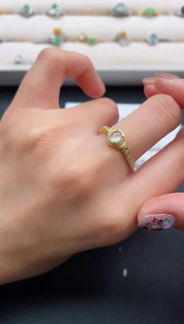 银S925镶嵌戒指翡翠3333333+1