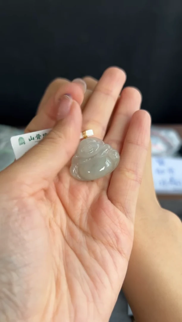 颈饰18K金镶嵌翡翠4830买断