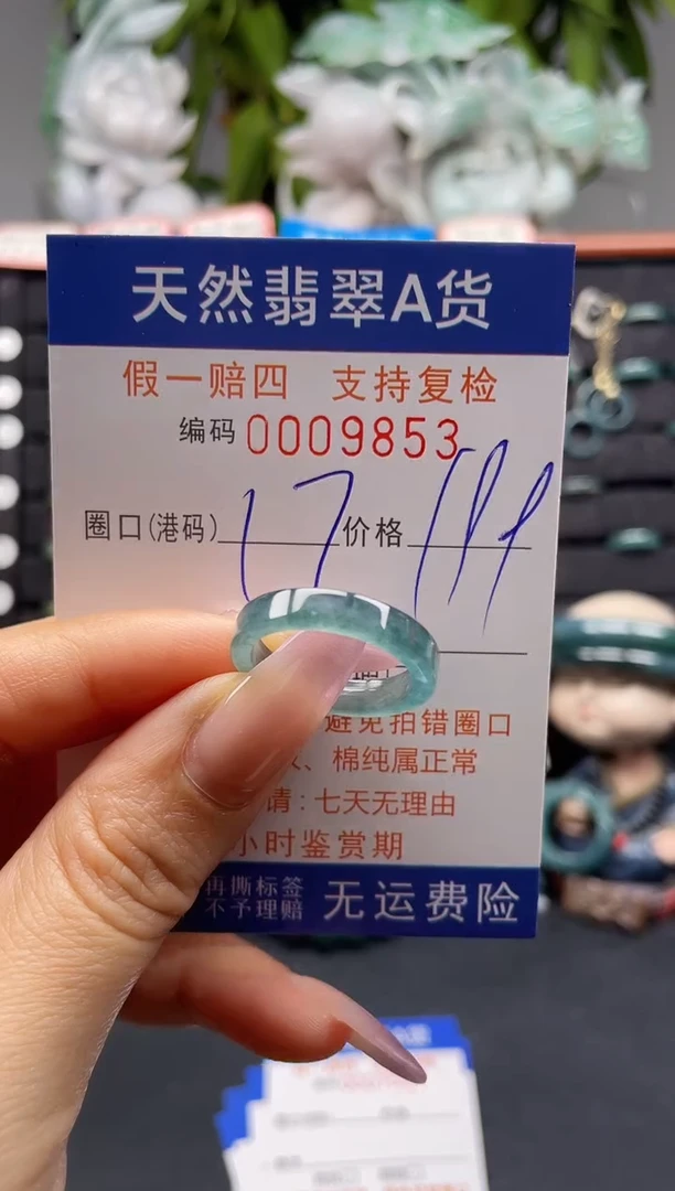 未镶嵌戒指翡翠17*9853