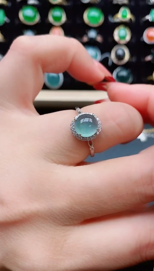 【闪购商品】翡翠戒指银S925镶嵌321312