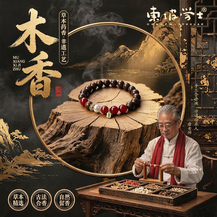 【东坡学士】合香息肌丸手串香韵绵长佩戴美观需避油避水避汗