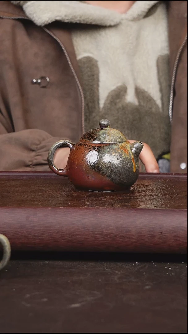 茶壶紫砂可****斤柴烧 壶