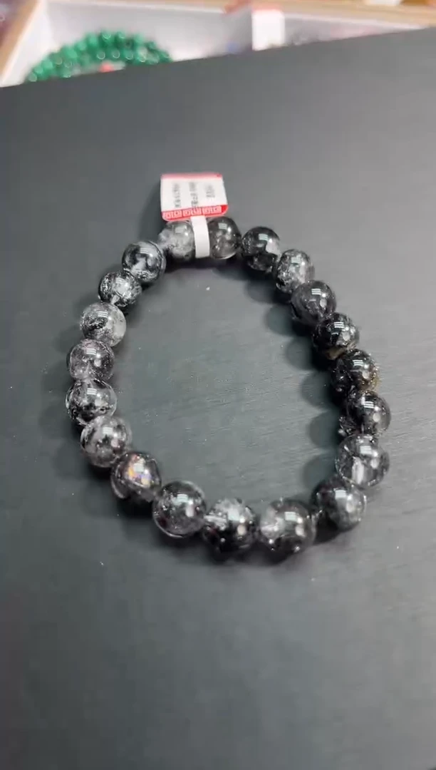 【闪购商品】水晶手链未镶嵌35多样性发其一黑银钛闪灵9+