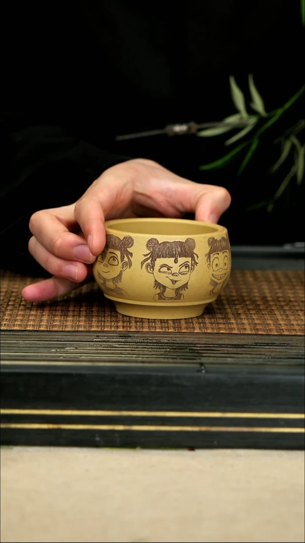【闪购商品】紫砂茶壶11哪吒杯 本山绿