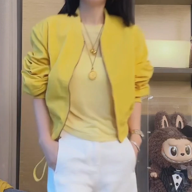 2025春夏新款圆领短棒球服外套休闲外套拉链外套LK2501311