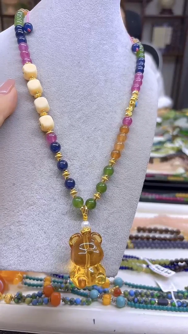 未镶嵌毛衣链碧玺DIY款M760