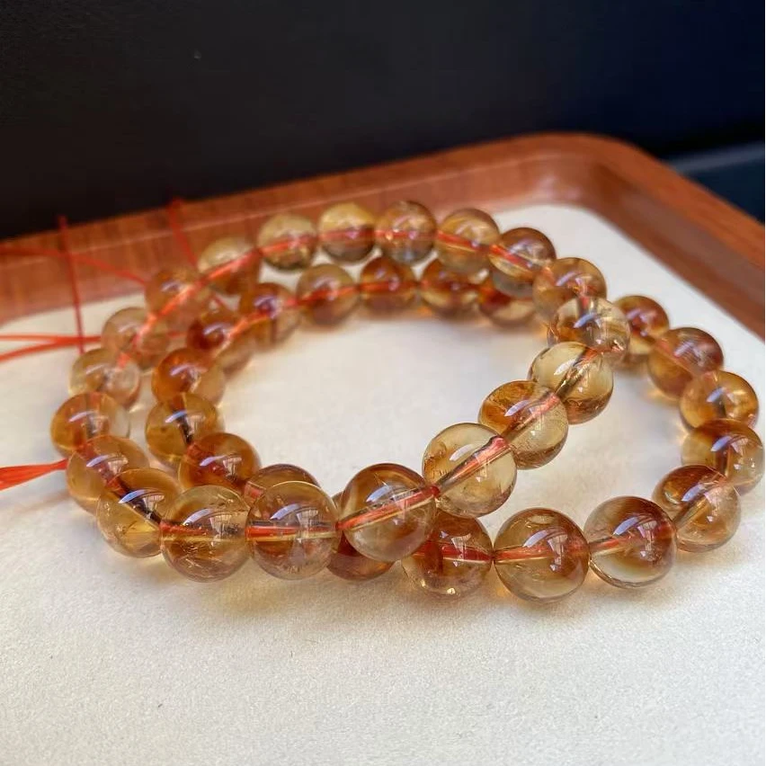 天然水晶巴西暴力黄塔晶手串多样性发其一【木槿花】100