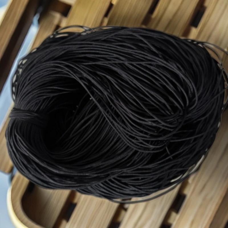 黑色弹力绳包装绑绳，手工皮筋