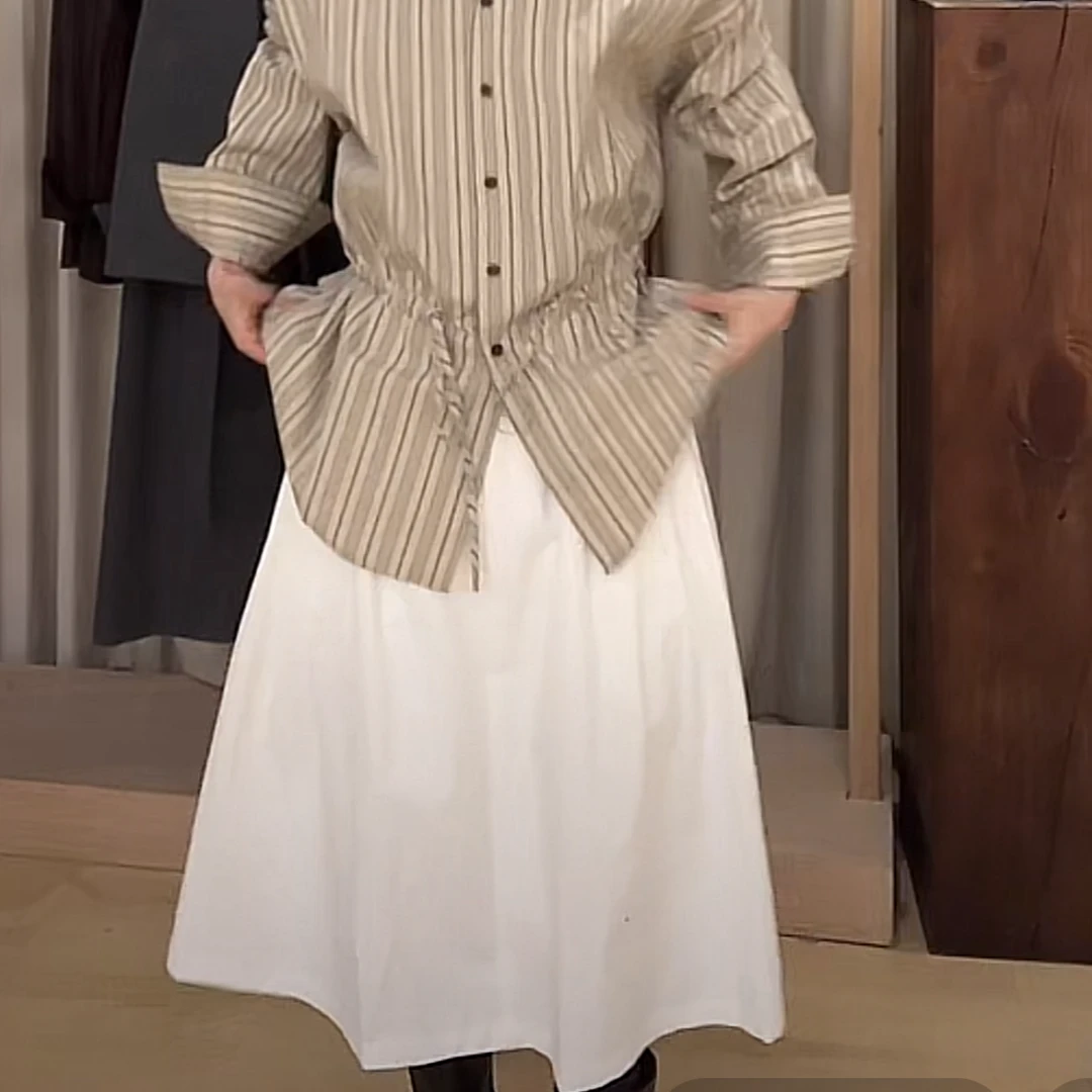 【泡菜】-时尚百搭显瘦纯色简约半裙