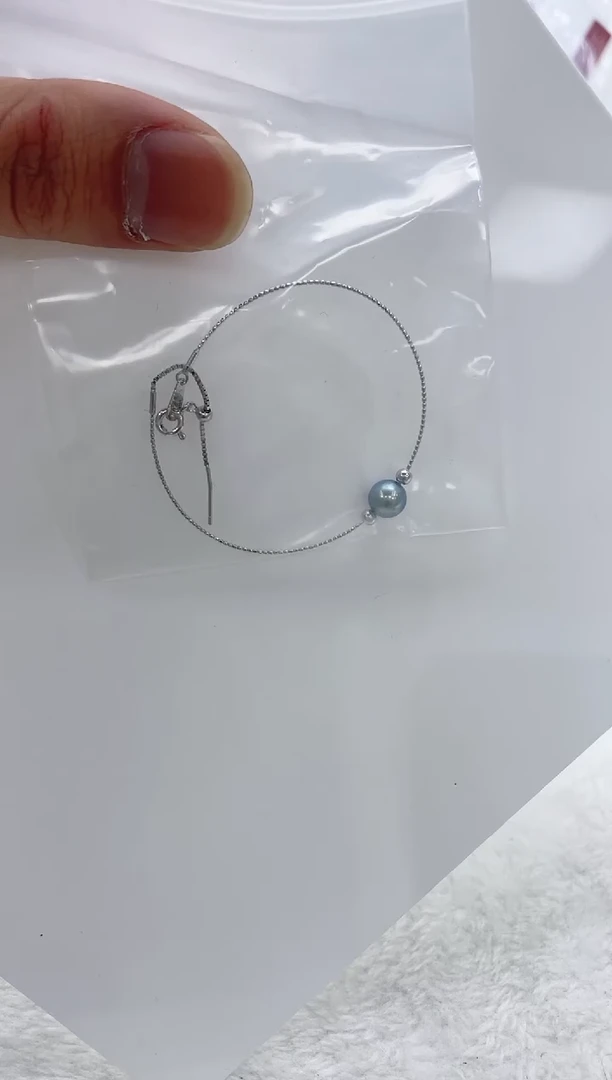 【闪购商品】海水珍珠手镯银S925镶嵌海水珍珠手镯