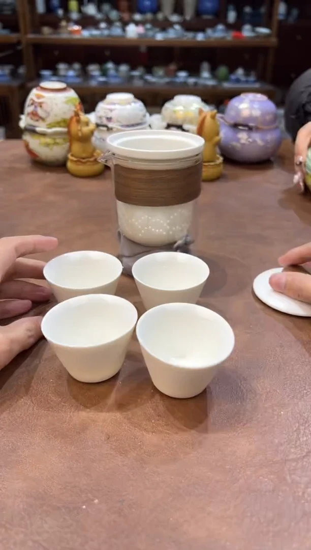 真的很便宜超好看会开片的旅行茶具