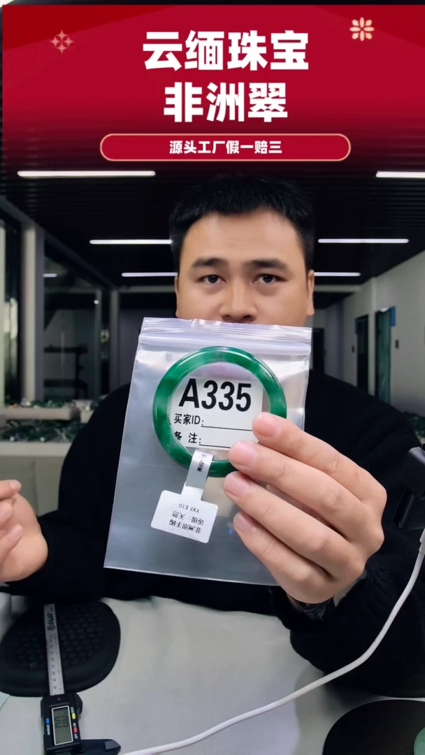 未镶嵌手镯石英质玉（非洲翠）55圈口A335